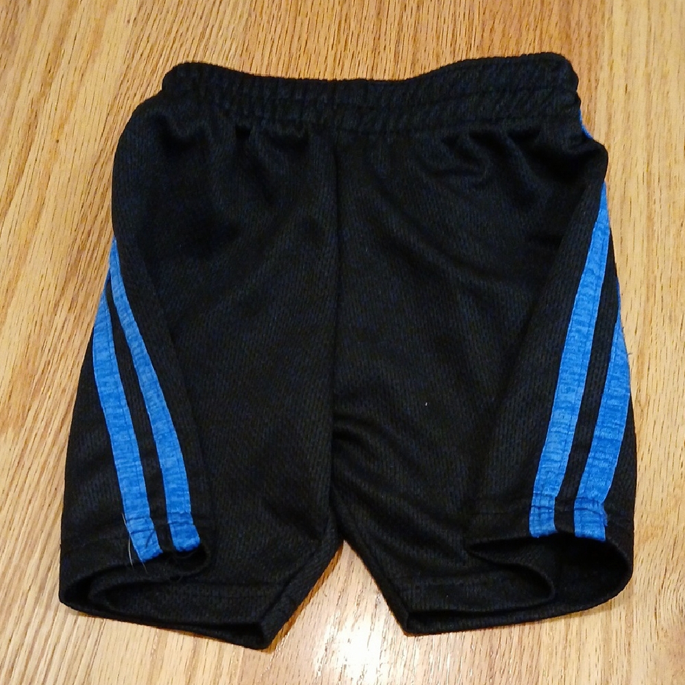 54️⃣$10 Russell Athletic Kids' Black Shorts with Blue Stripes
